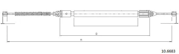 Cable Pull, parking brake (10.6683)