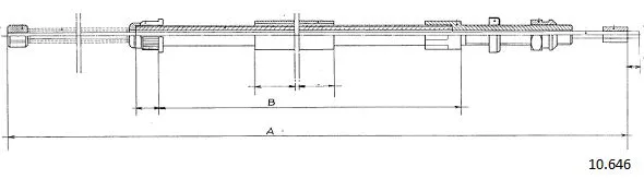 Cable Pull, parking brake (10.646)