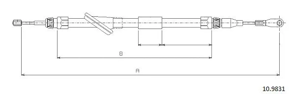 Cable Pull, parking brake (10.9831)