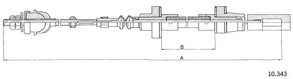 Cable Pull, clutch control (10.343)