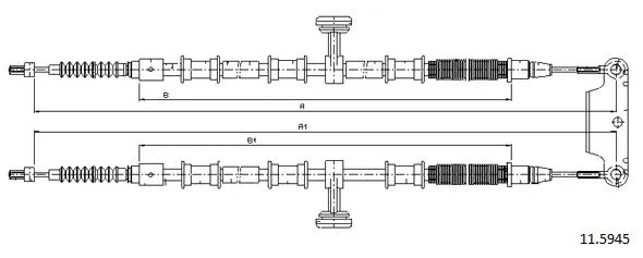 Cable Pull, parking brake (11.5945)
