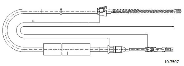 Cable Pull, parking brake (10.7507)