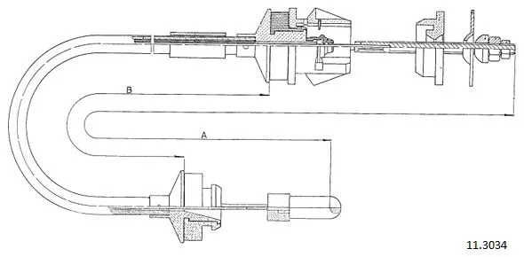Cable Pull, clutch control (11.3034)