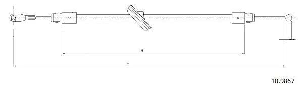 Cable Pull, parking brake (10.9867)