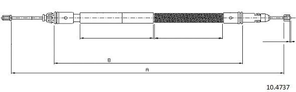 Cable Pull, parking brake (10.4737)