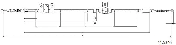 Cable Pull, parking brake (11.5346)