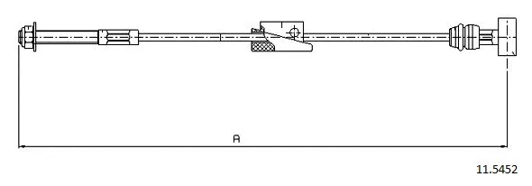 Cable Pull, parking brake (11.5452)