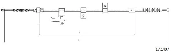 Cable Pull, parking brake (17.1437)