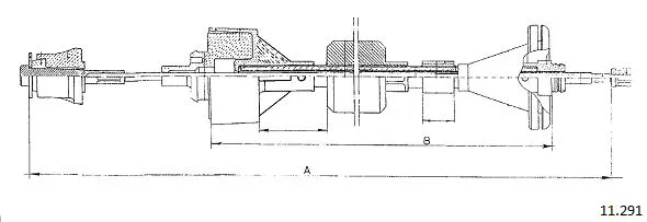 Cable Pull, clutch control (11.291)