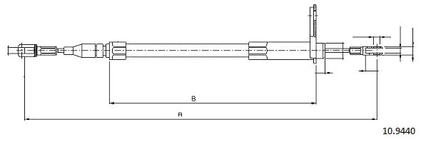 Cable Pull, parking brake (10.9440)