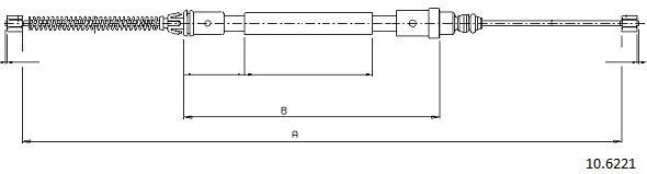 Cable Pull, parking brake (10.6221)