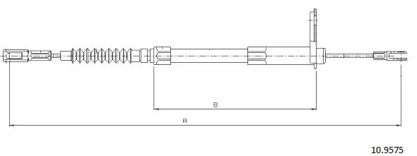 Cable Pull, parking brake (10.9575)
