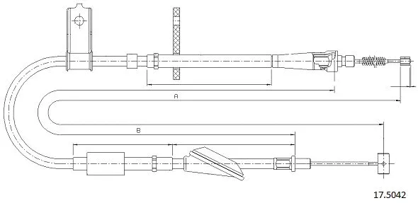 Cable Pull, parking brake (17.5042)