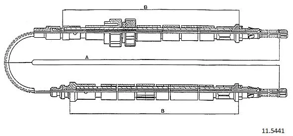 Cable Pull, parking brake (11.5441)