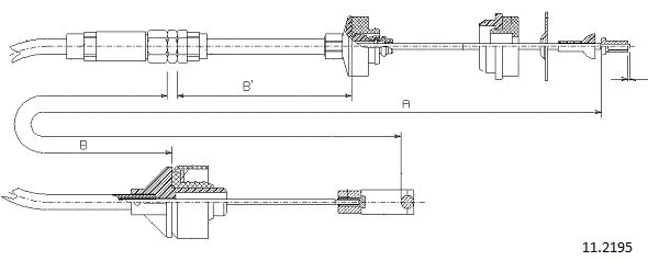 Cable Pull, clutch control (11.2195)