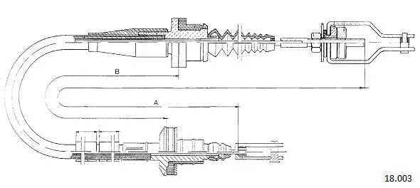 Cable Pull, clutch control (18.003)