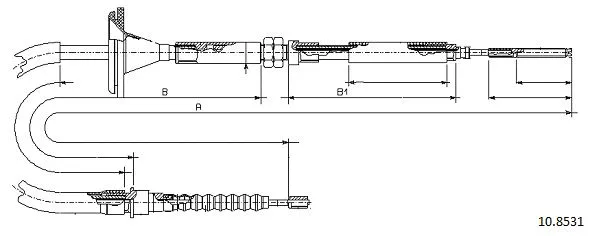 Cable Pull, parking brake (10.8531)