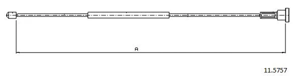 Cable Pull, parking brake (11.5757)