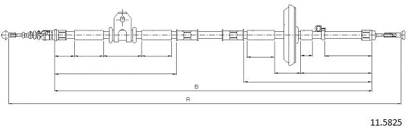 Cable Pull, parking brake (11.5825)