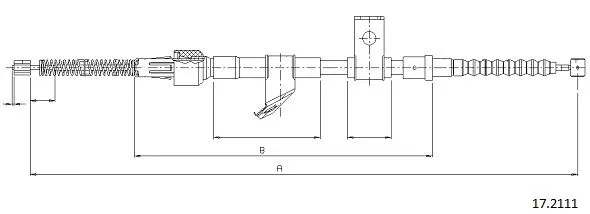 Cable Pull, parking brake (17.2111)
