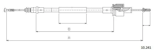 Cable Pull, clutch control (10.241)