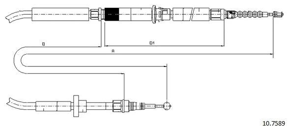 Cable Pull, parking brake (10.7589)