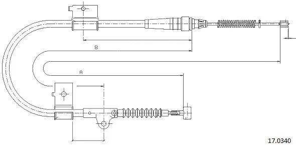 Cable Pull, parking brake (17.0340)
