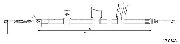 Cable Pull, parking brake (17.0348)