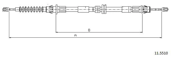 Cable Pull, parking brake (11.5510)