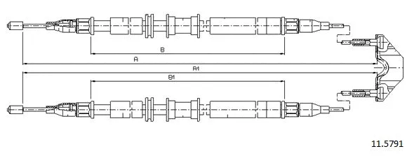 Cable Pull, parking brake (11.5791)