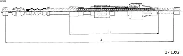 Cable Pull, parking brake (17.1392)