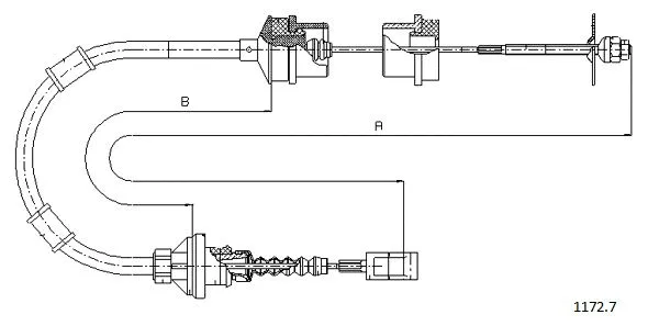 Cable Pull, clutch control (1172.7)