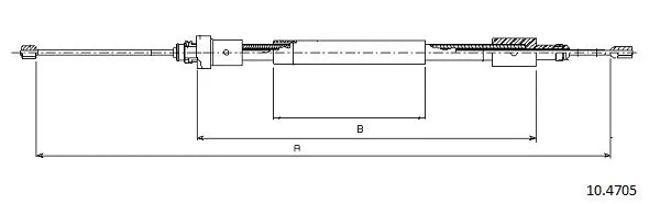 Cable Pull, parking brake (10.4705)