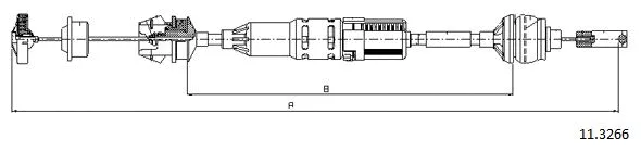 Cable Pull, clutch control (11.3266)