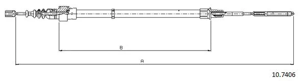 Cable Pull, parking brake (10.7406)
