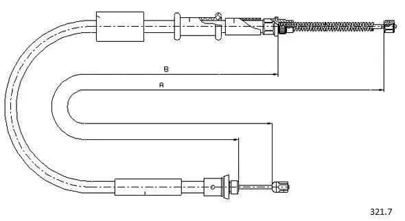 Cable Pull, parking brake (321.7)