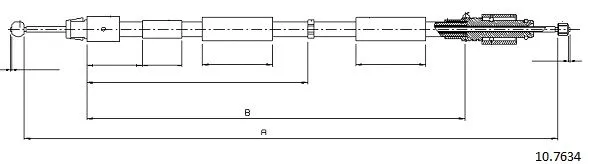 Cable Pull, parking brake (10.7634)