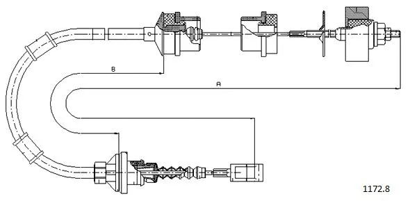 Cable Pull, clutch control (1172.8)