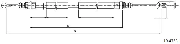 Cable Pull, parking brake (10.4733)