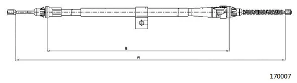 Cable Pull, parking brake (17.0007)