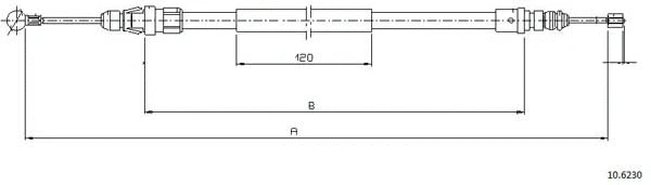 Cable Pull, parking brake (10.6230)