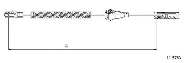 Cable Pull, parking brake (11.5763)