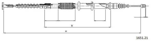 Cable Pull, parking brake (1651.21)
