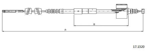 Cable Pull, parking brake (17.1520)