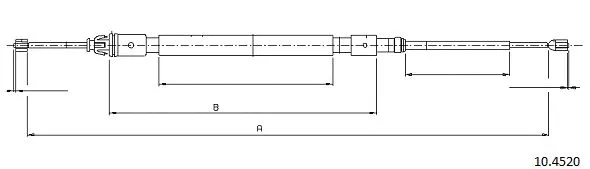 Cable Pull, parking brake (10.4520)