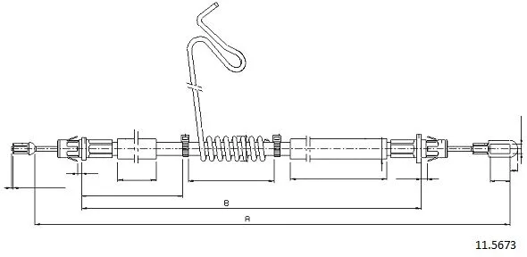 Cable Pull, parking brake (11.5673)