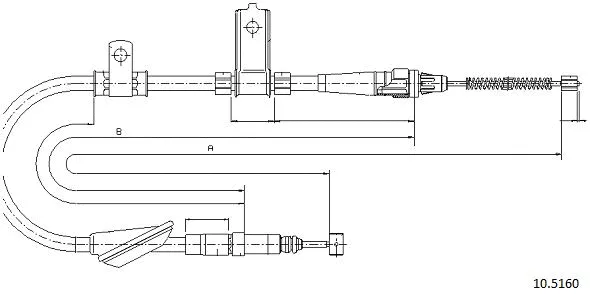 Cable Pull, parking brake (10.5160)
