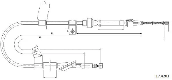 Cable Pull, parking brake (17.4203)