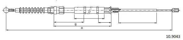 Cable Pull, parking brake (10.9043)