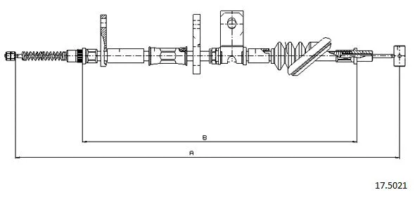 Cable Pull, parking brake (17.5021)